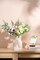 White Vase -Flower Vase, Small Vases for Décor, Ceramic Vase for Shelf Décor, Table Décor, Decorative Vase for Bookshelf, Fireplace Mantle, Office, Centerpieces, Petite Farmhouse Décor, 7.7"